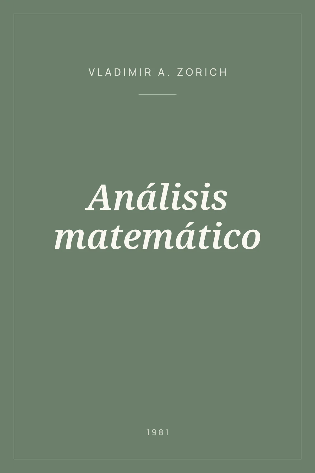 Portada de Análisis matemático