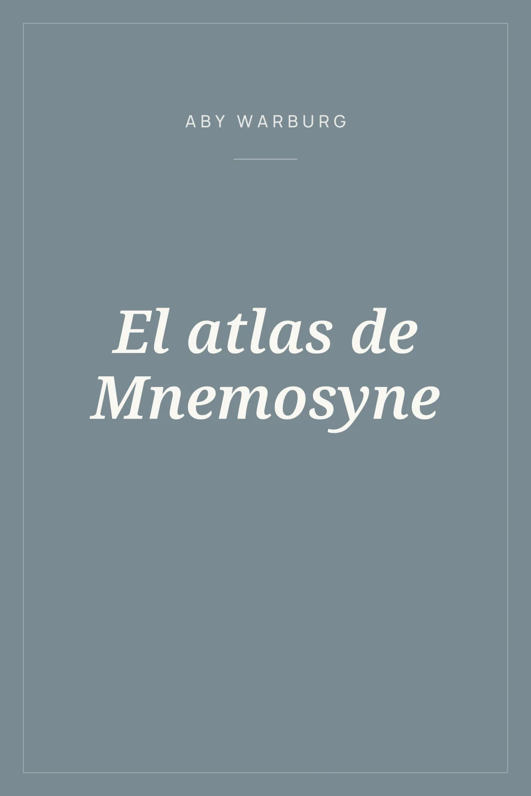 Portada de El atlas de Mnemosyne