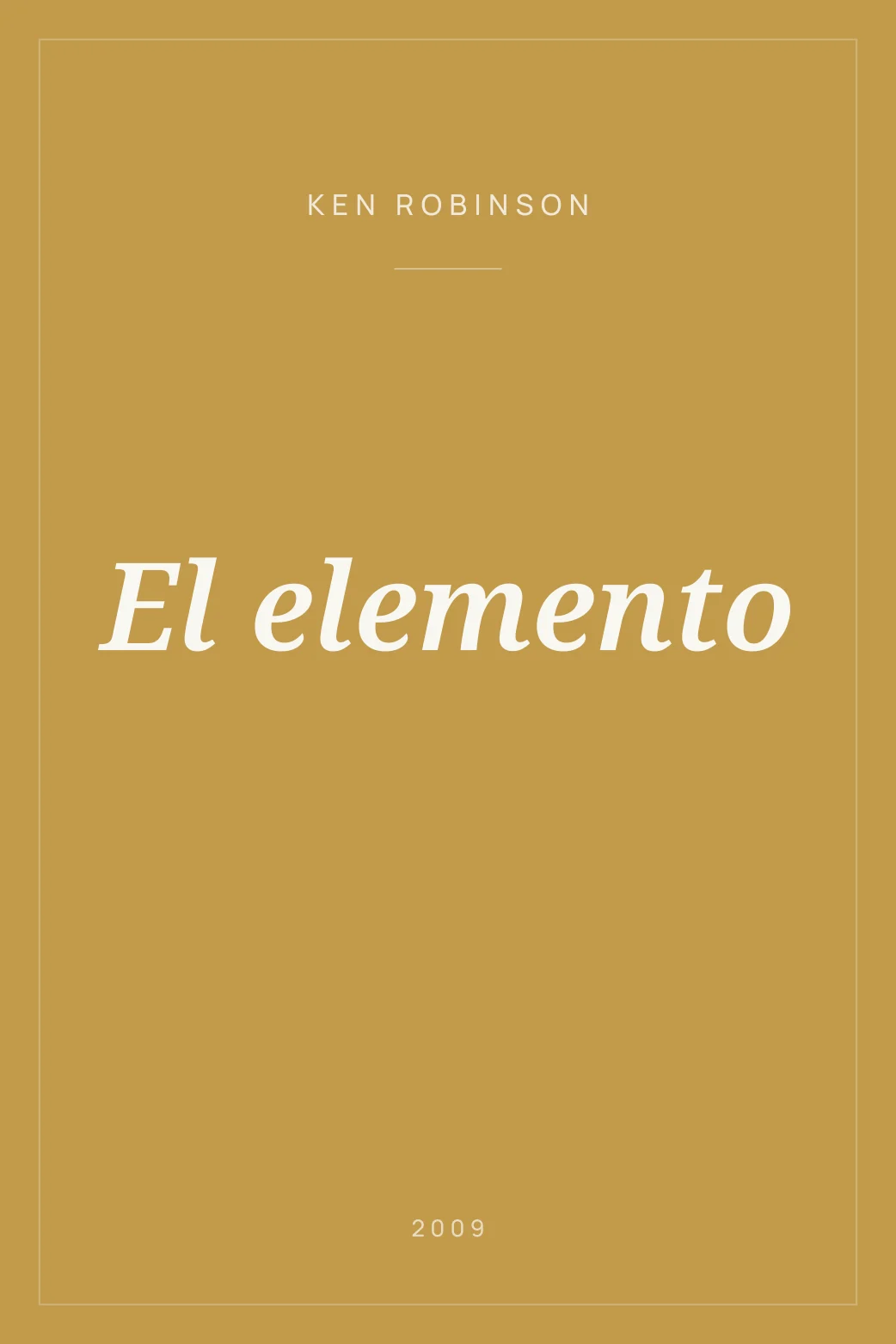 Portada de El elemento