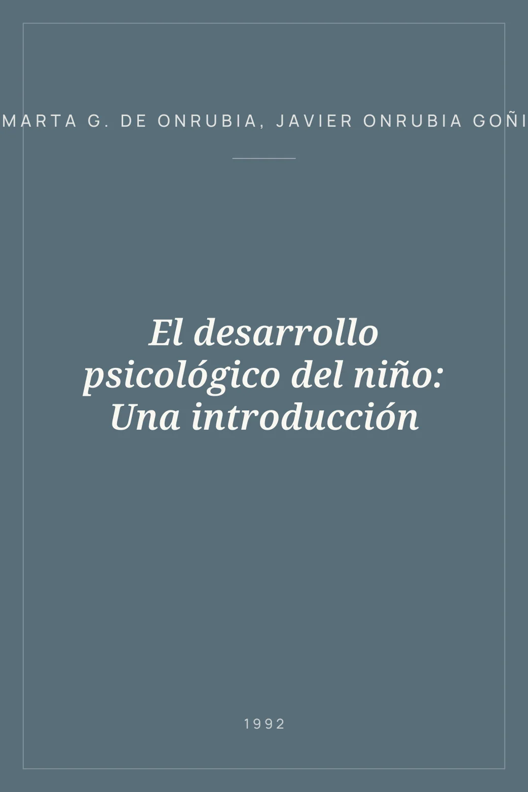 Portada de El desarrollo psicológico del niño: Una introducción