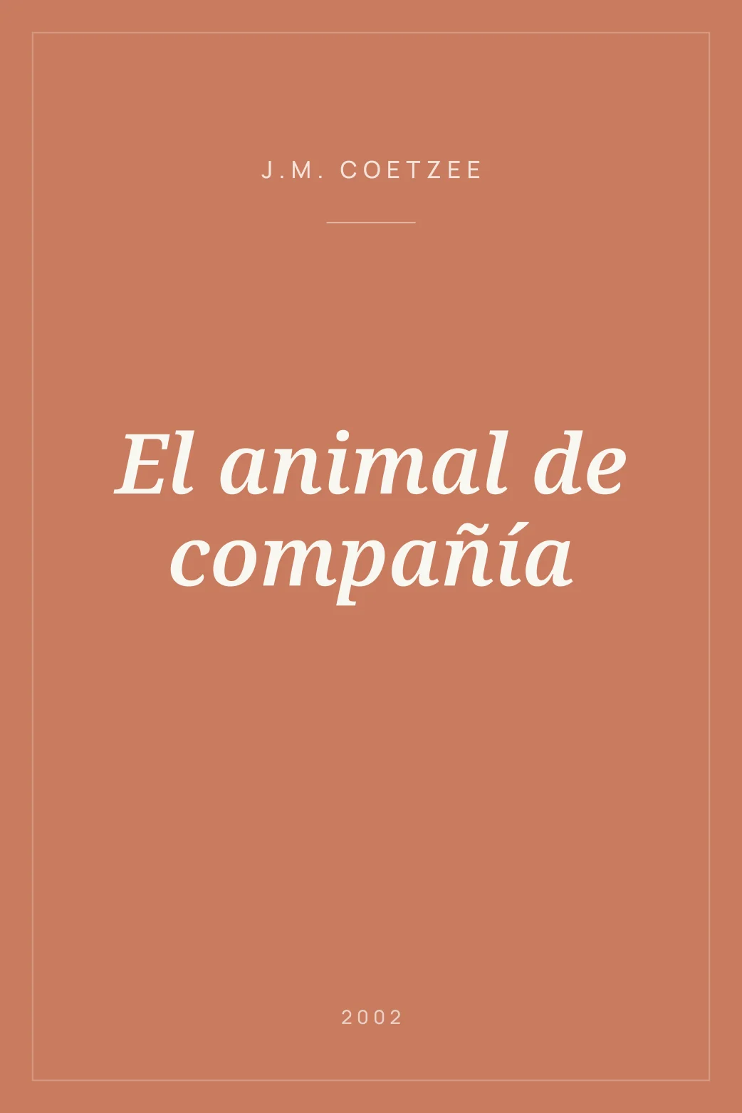 Portada de El animal de compañía