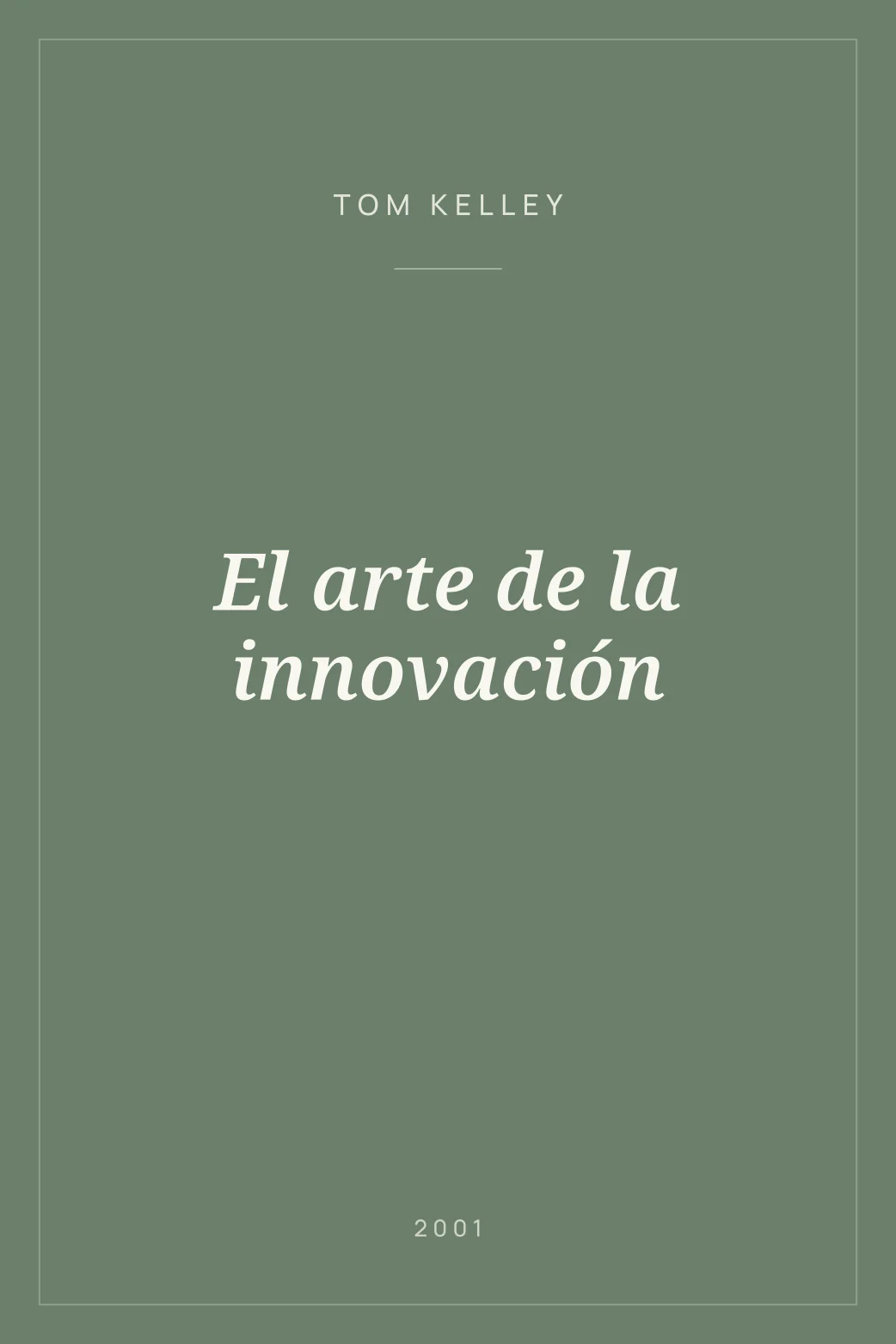Portada de El arte de la innovación