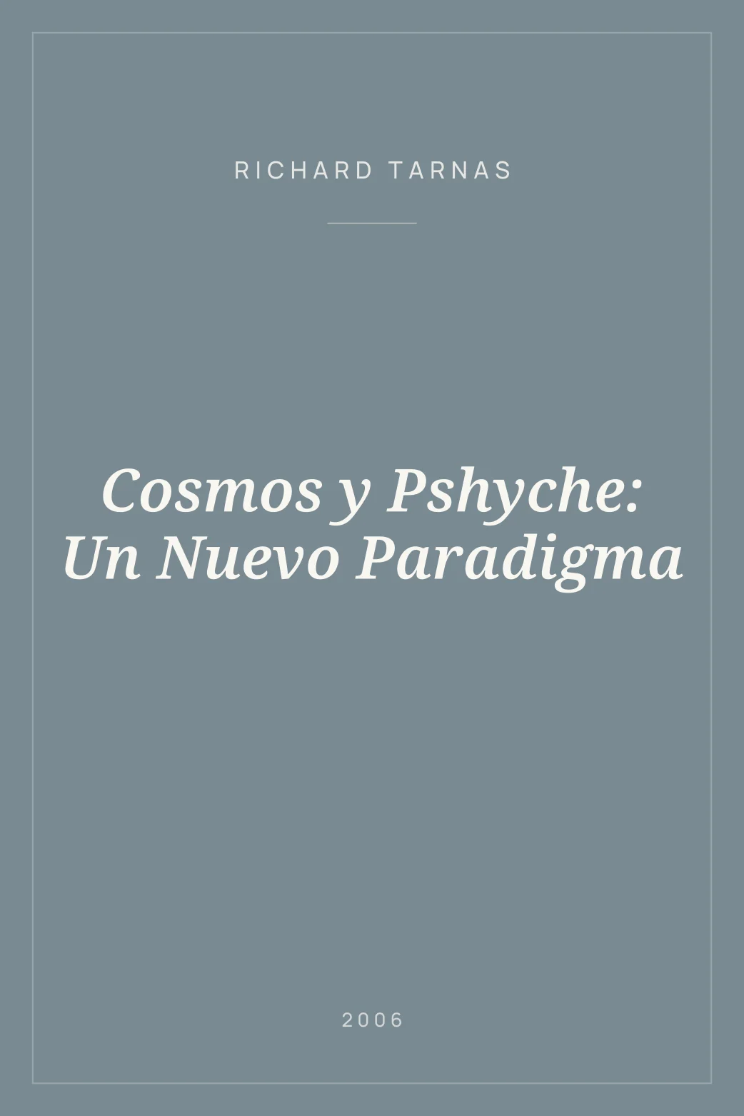 Portada de Cosmos y Pshyche: Un Nuevo Paradigma