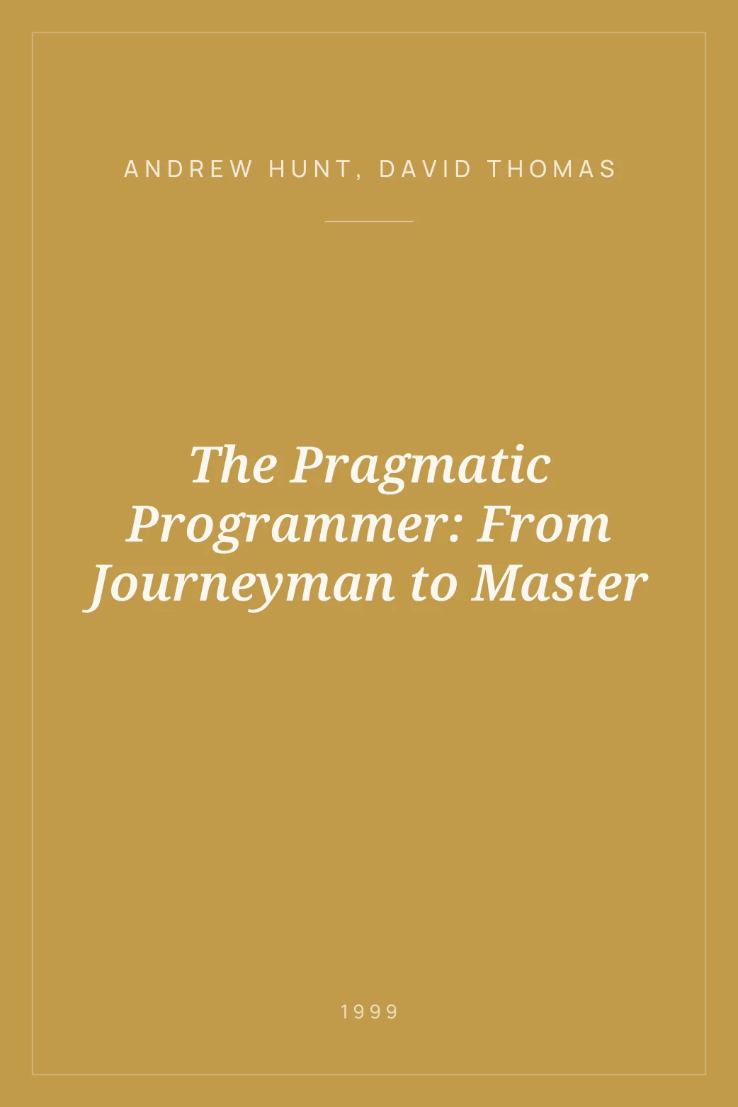 Portada de The Pragmatic Programmer: From Journeyman to Master