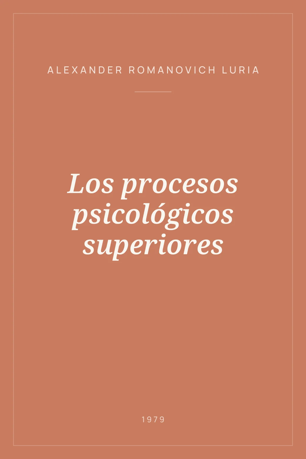 Portada de Los procesos psicológicos superiores