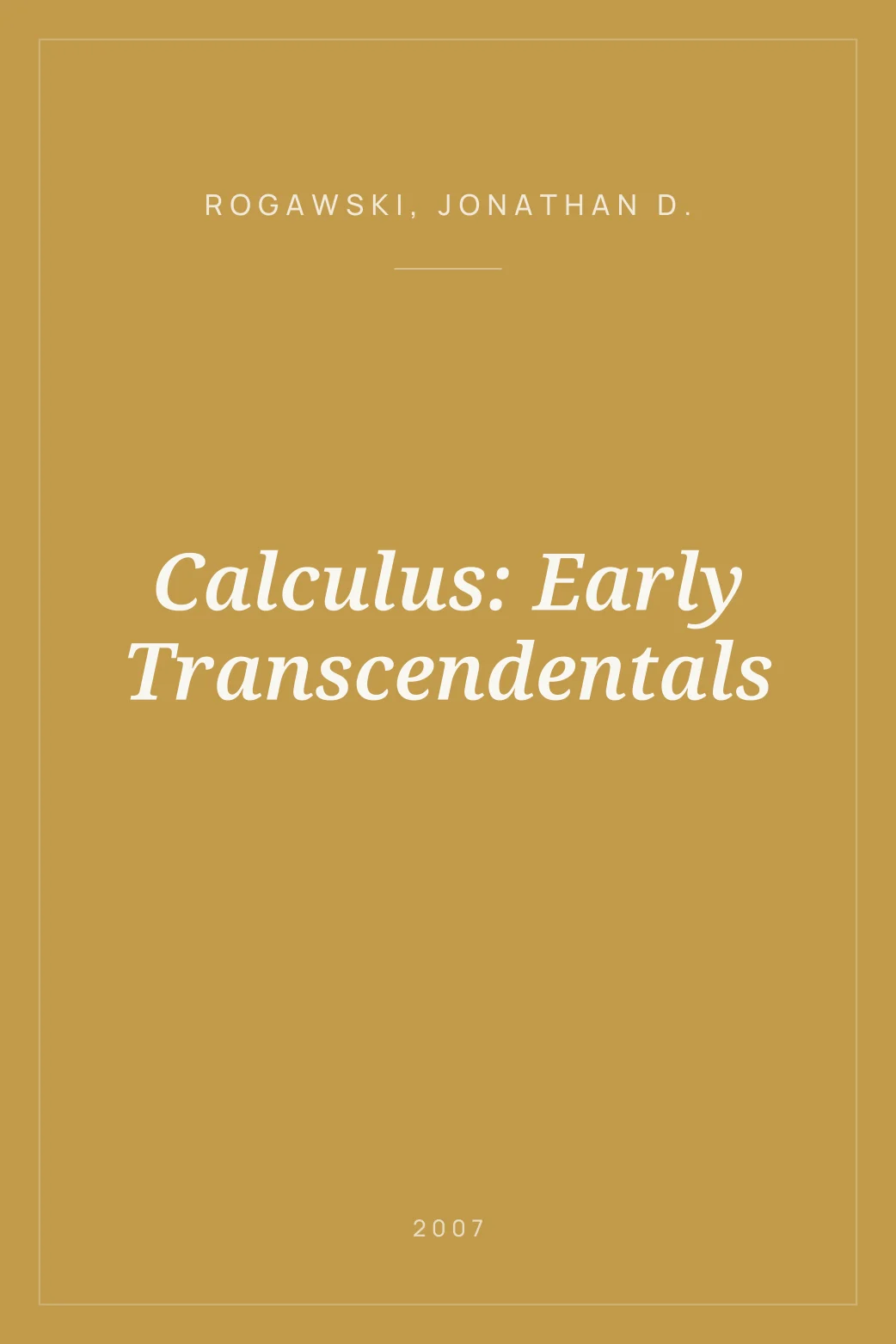 Portada de Calculus: Early Transcendentals