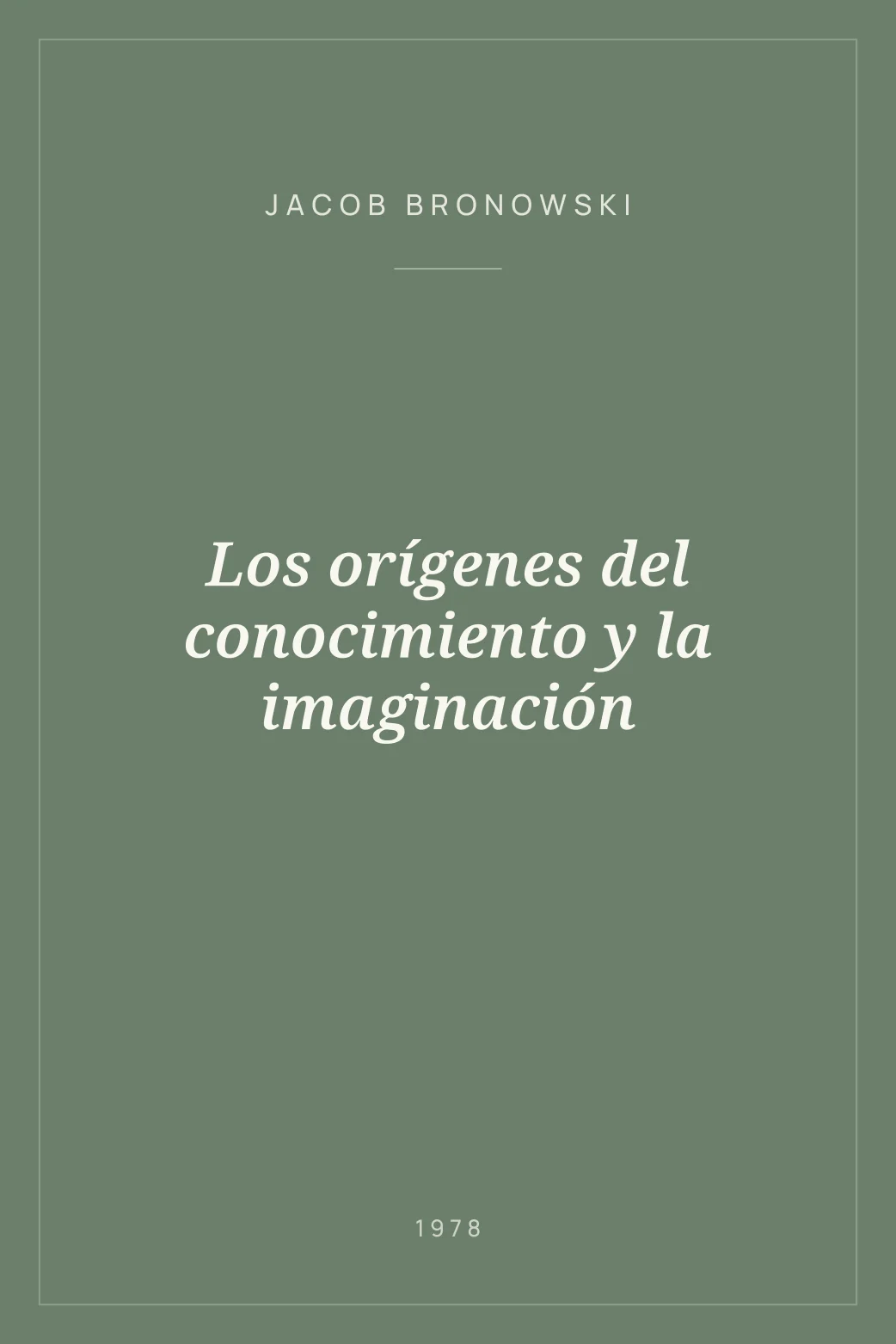 Portada de Los orígenes del conocimiento y la imaginación