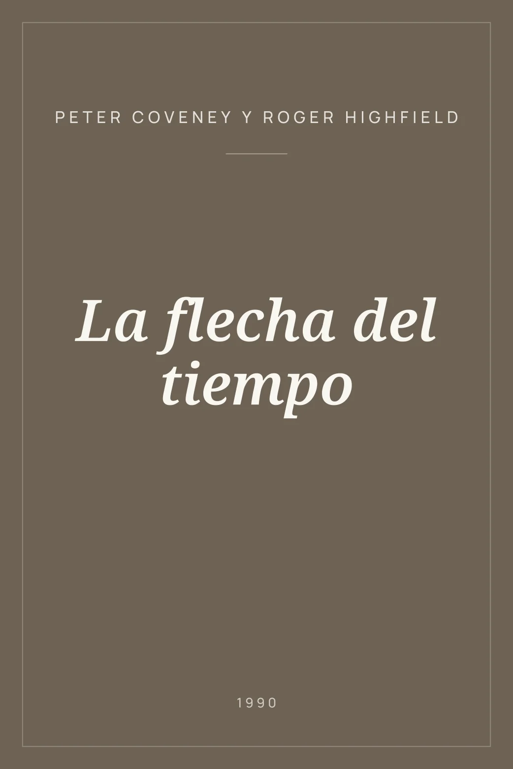 Portada de La flecha del tiempo