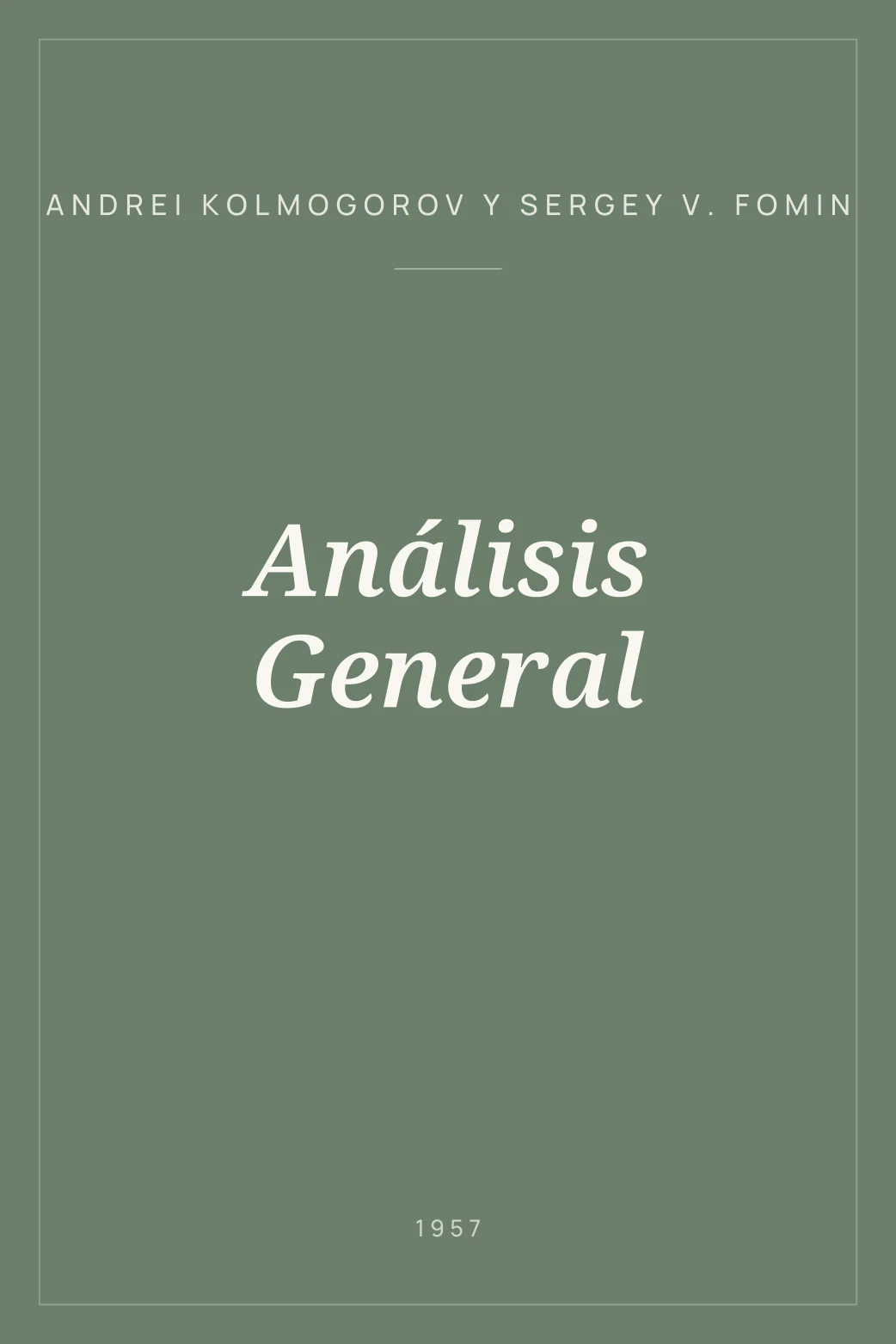 Portada de Análisis General