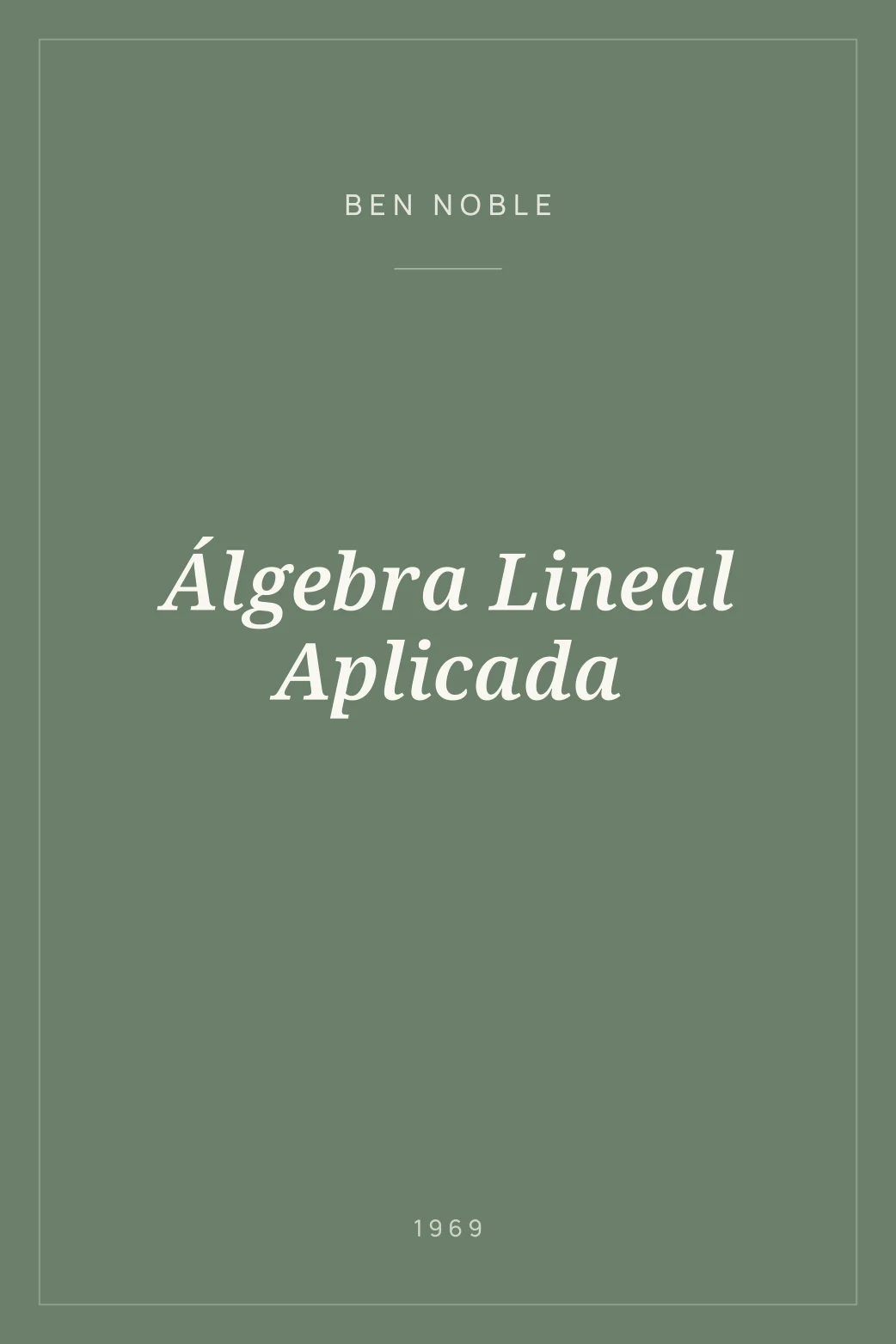 Portada de Álgebra Lineal Aplicada
