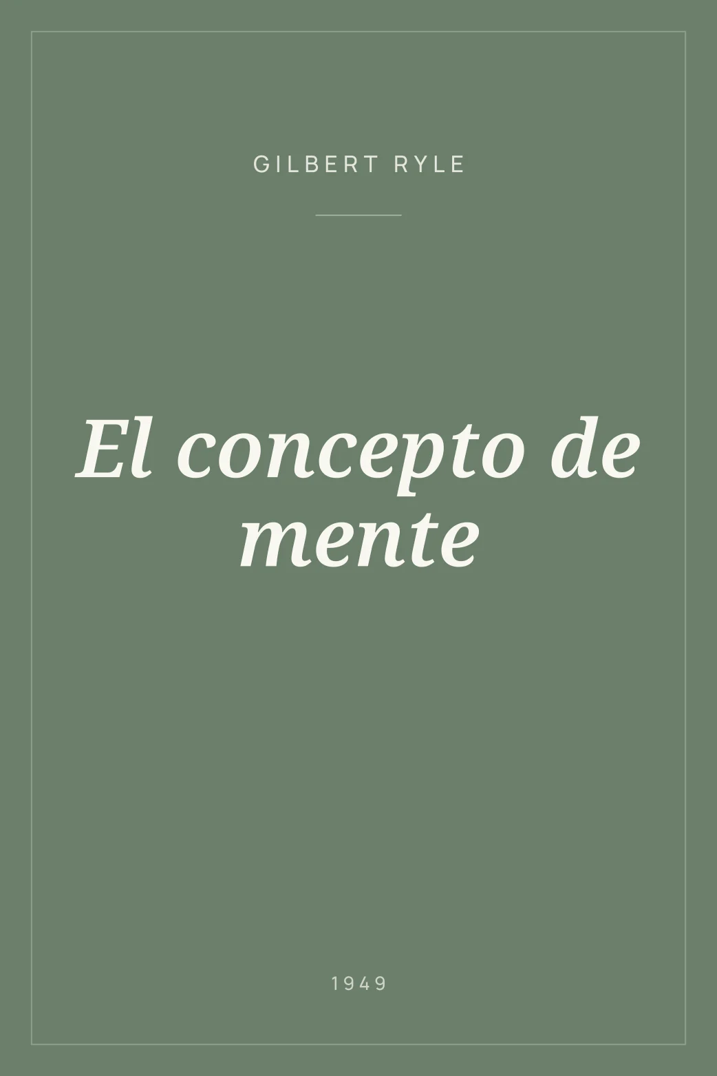 Portada de El concepto de mente
