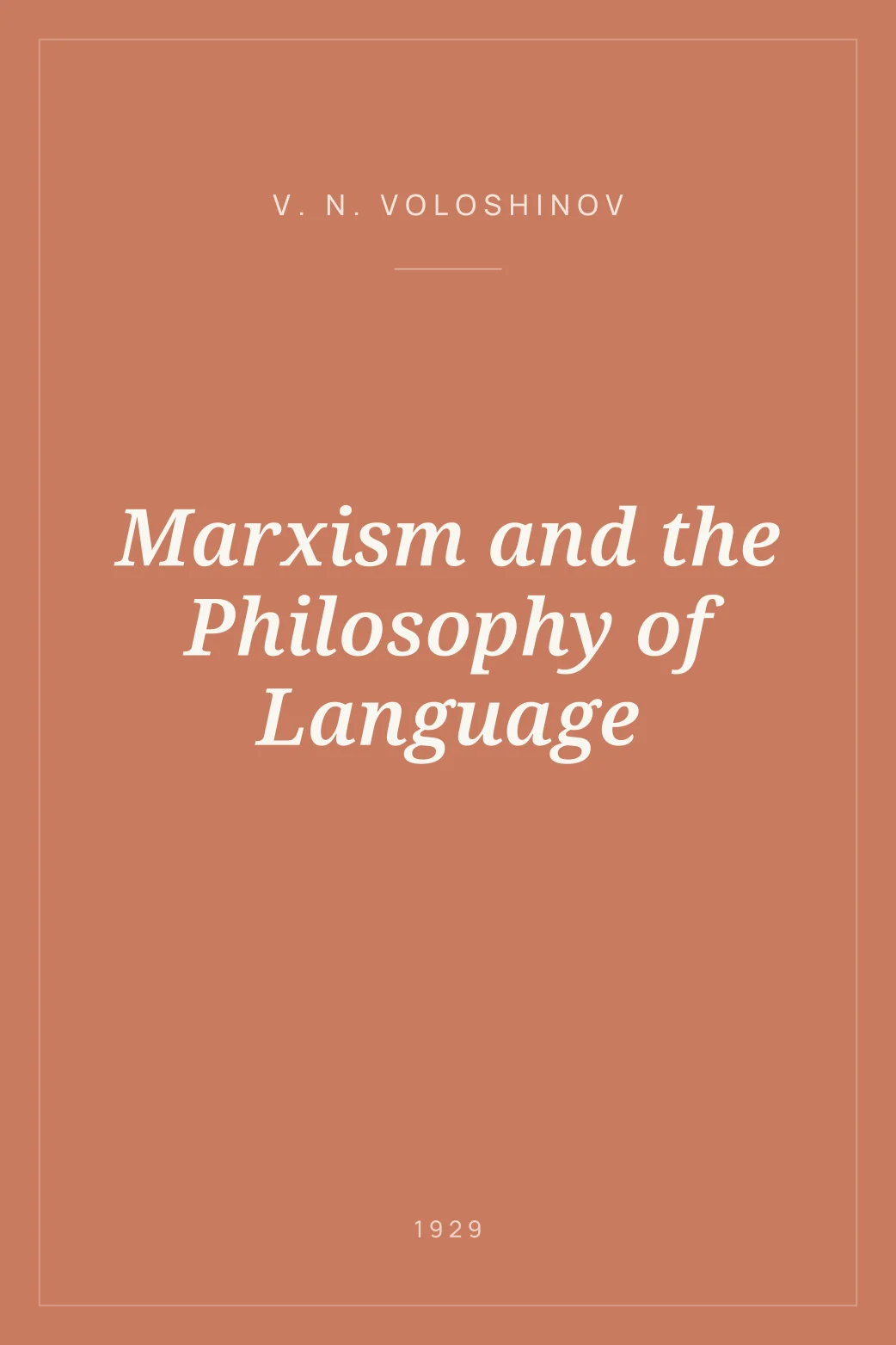 Portada de Marxism and the Philosophy of Language