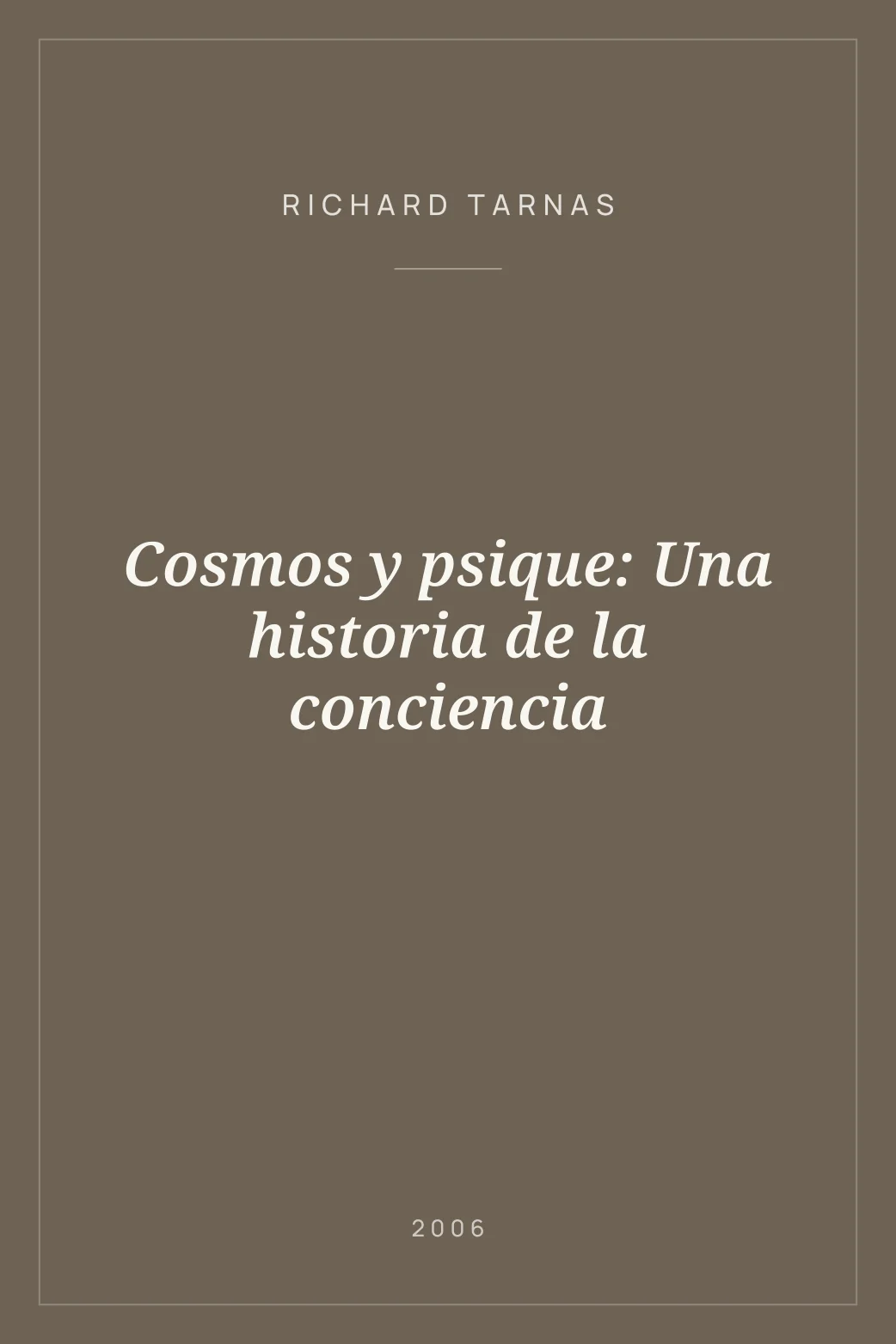 Portada de Cosmos y psique: Una historia de la conciencia