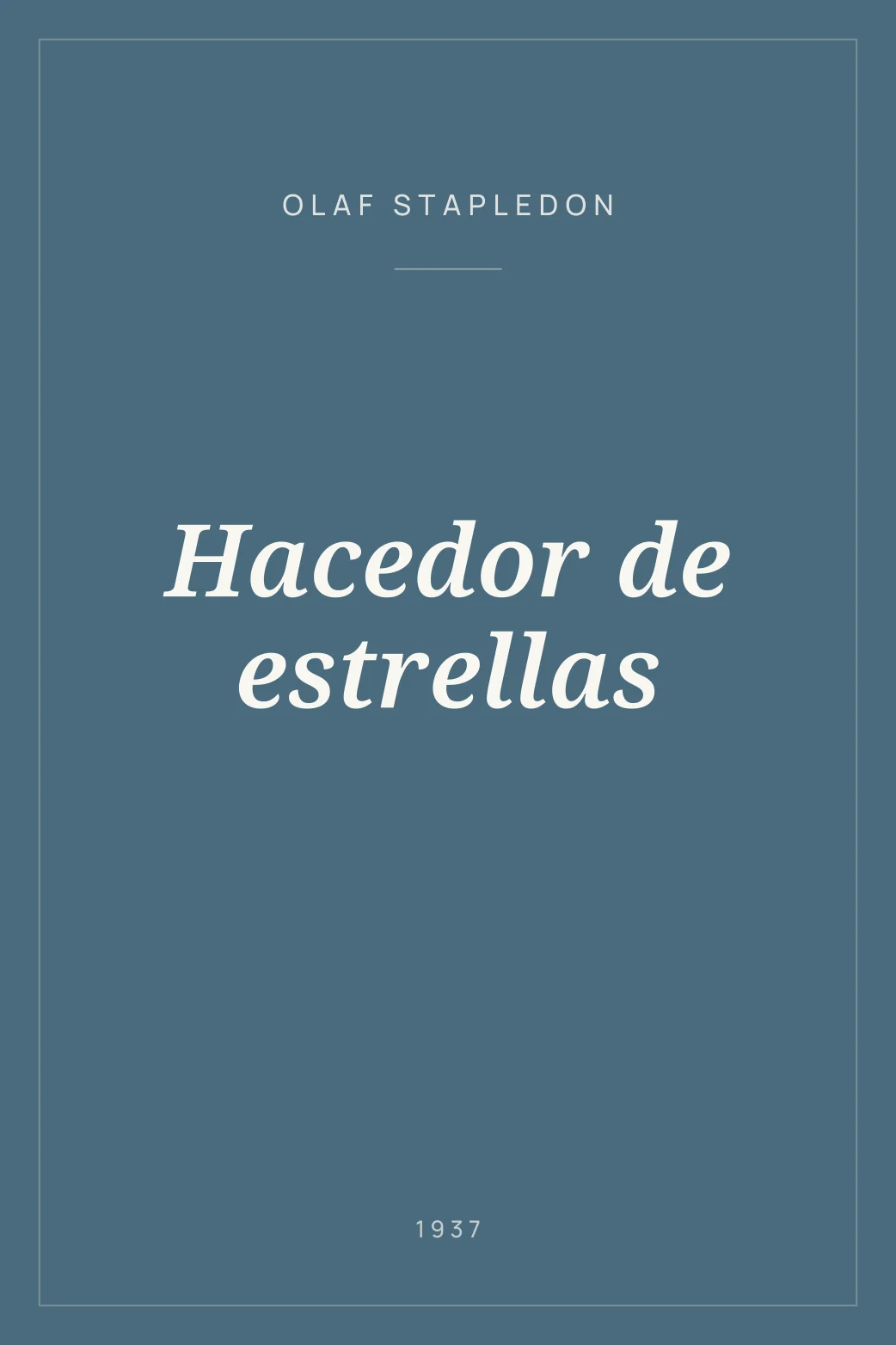 Portada de Hacedor de estrellas