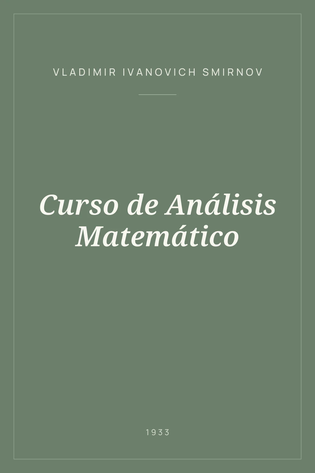 Portada de Curso de Análisis Matemático