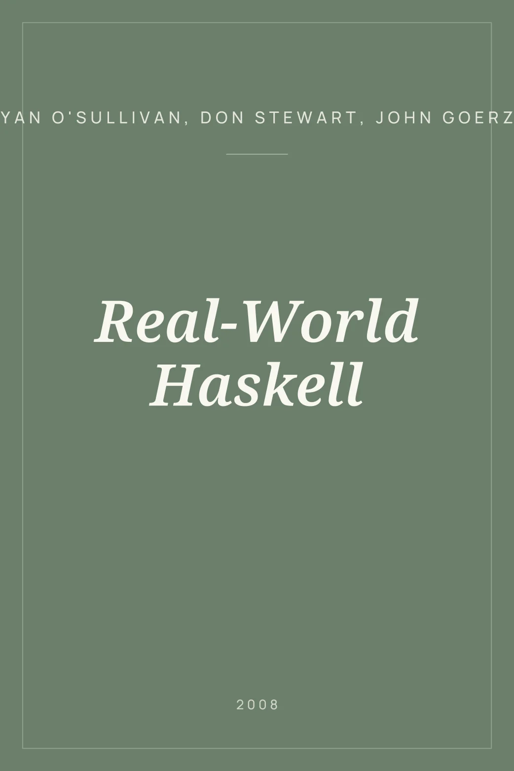 Portada de Real-World Haskell