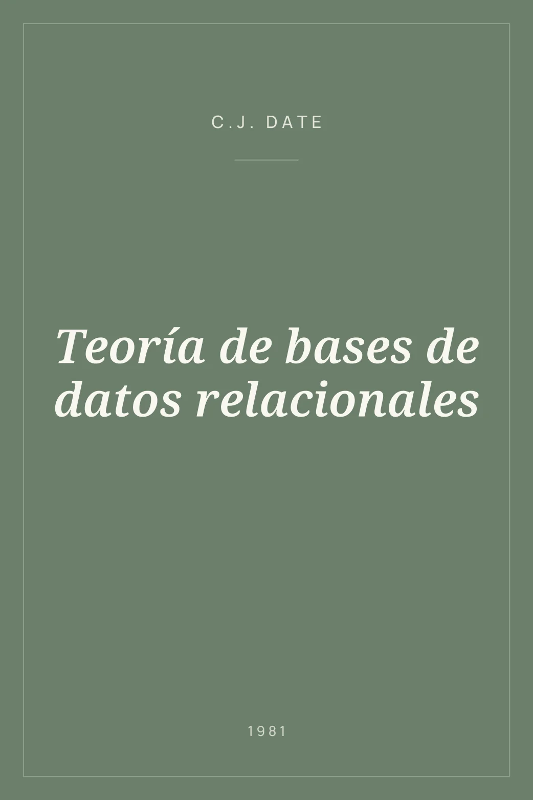 Portada de Teoría de bases de datos relacionales