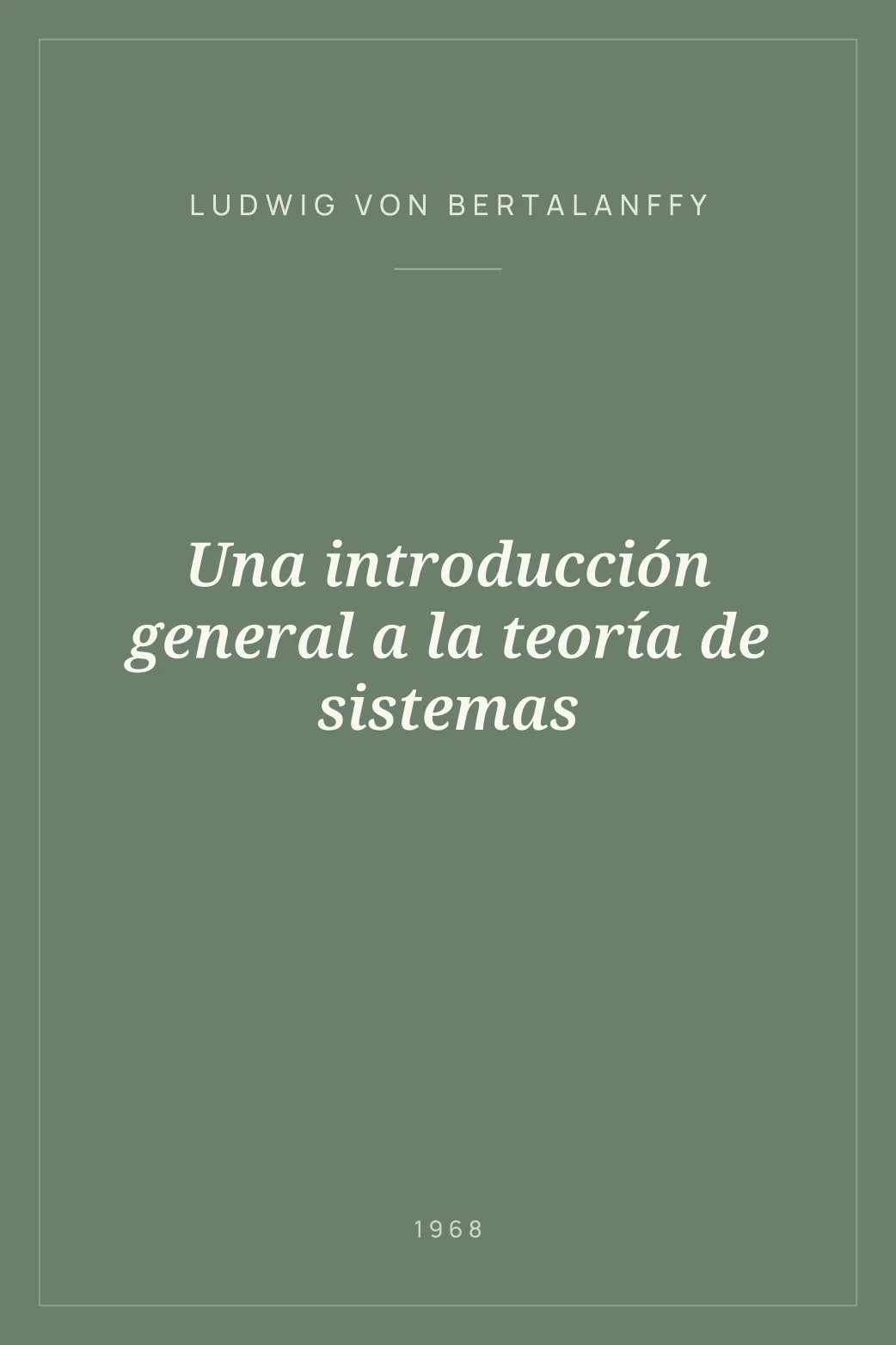 Portada de Una introducción general a la teoría de sistemas