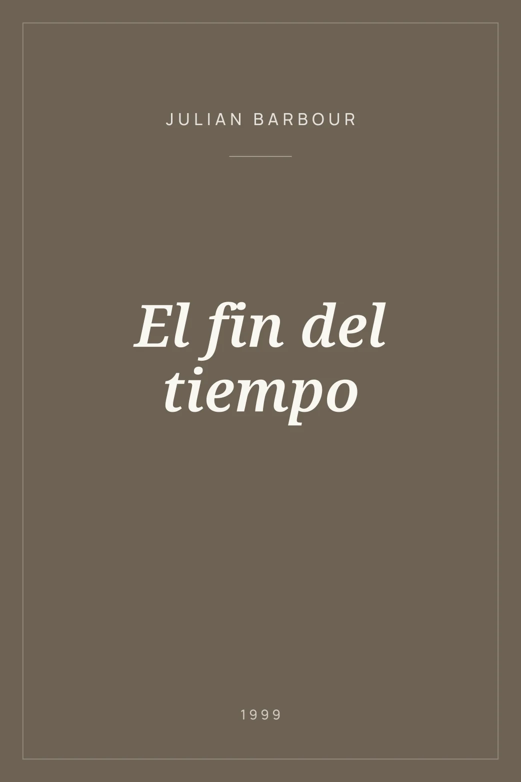 Portada de El fin del tiempo