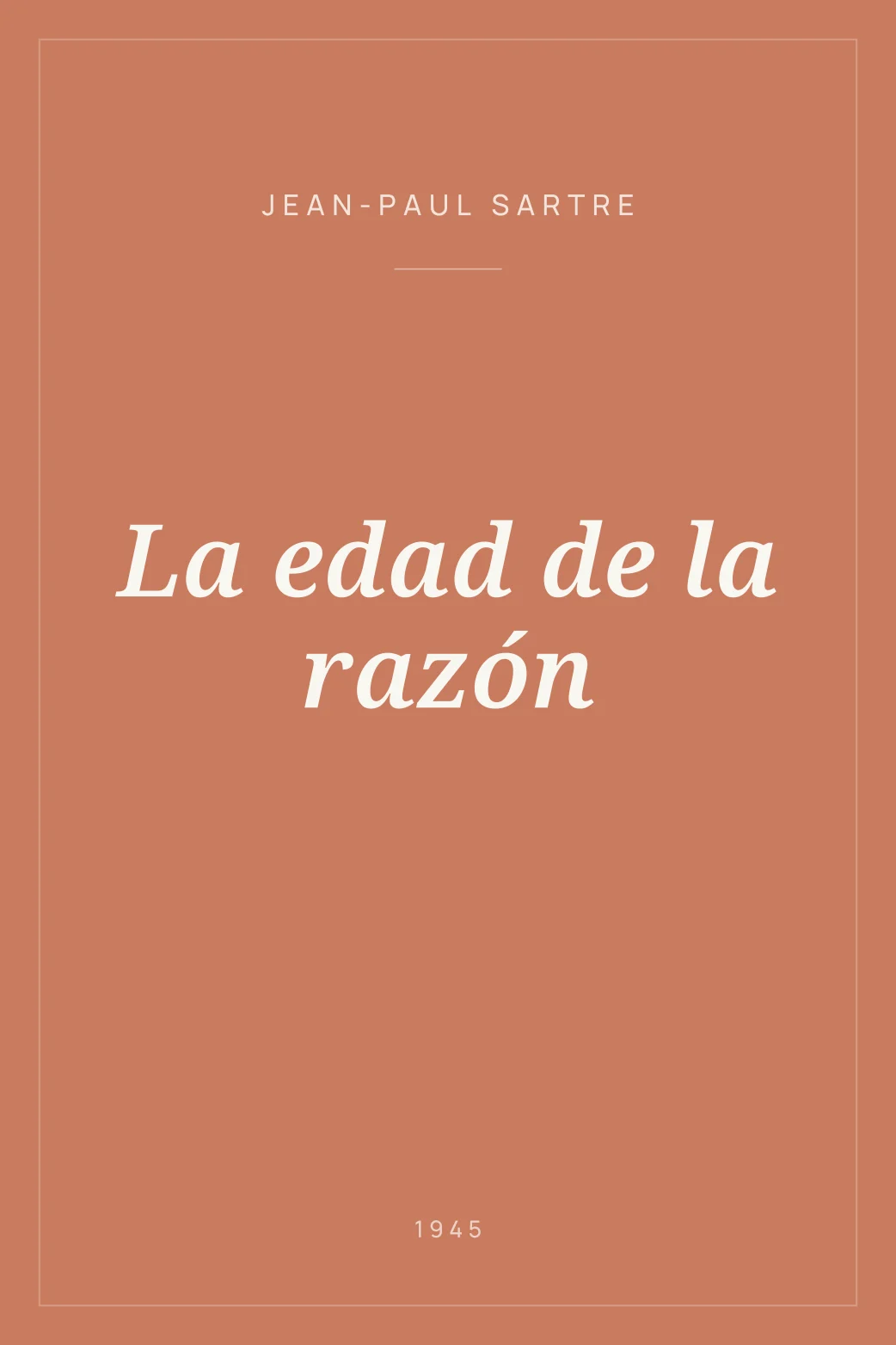 Portada de La edad de la razón