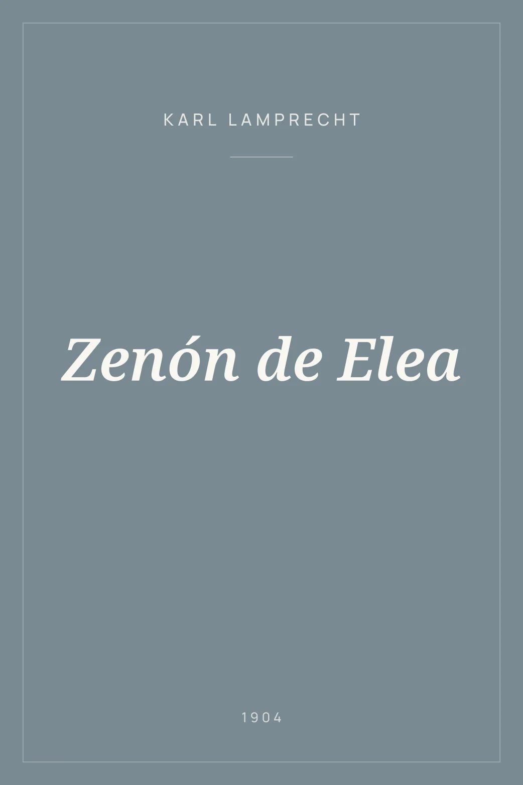 Portada de Zenón de Elea
