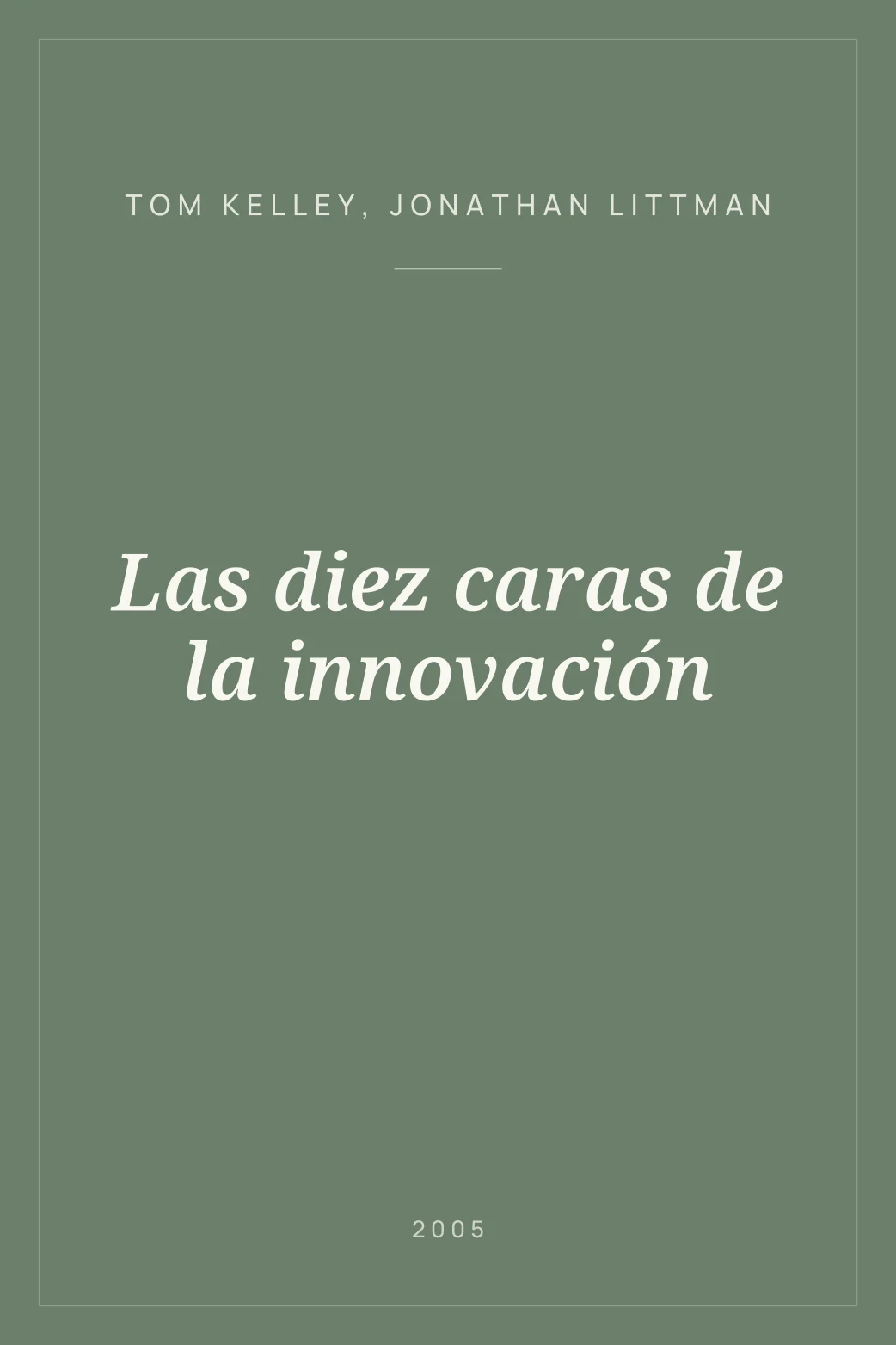 Portada de Las diez caras de la innovación