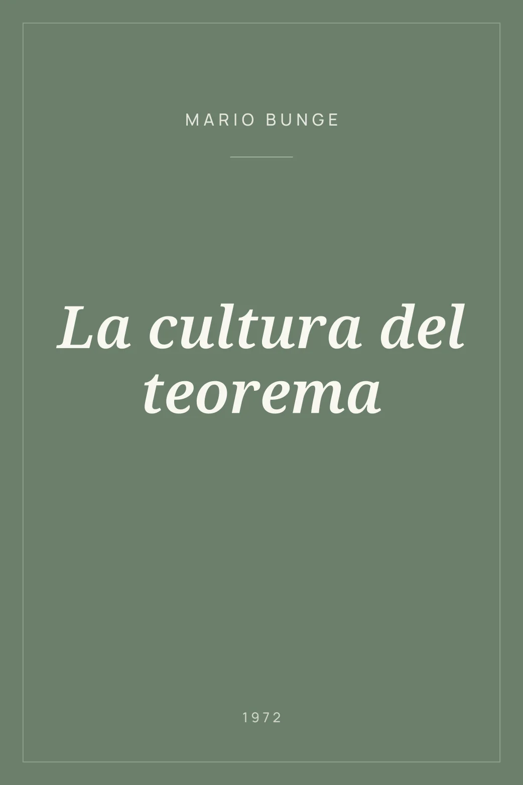 Portada de La cultura del teorema