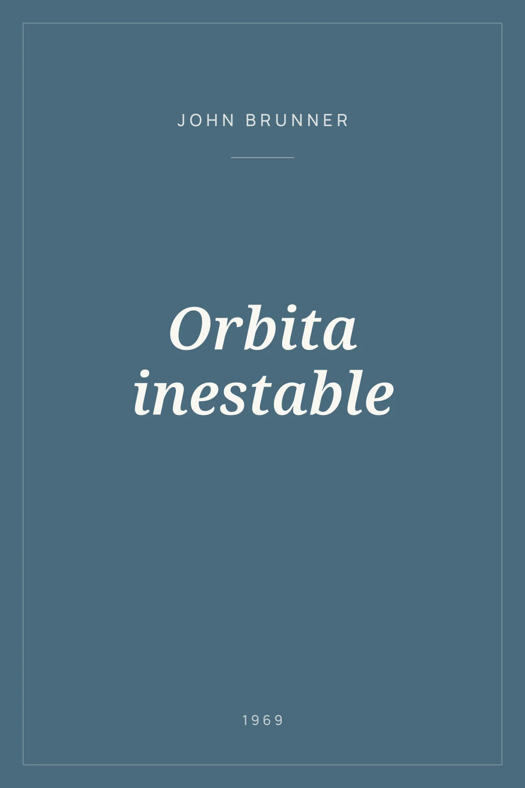 Portada de Orbita inestable