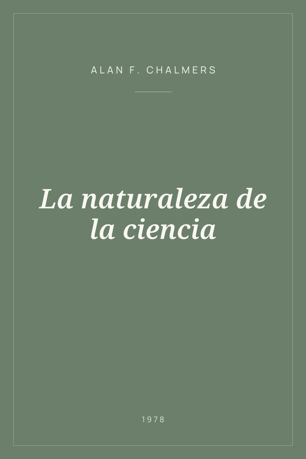Portada de La naturaleza de la ciencia