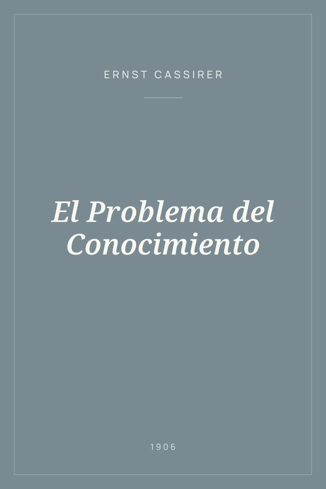 Portada de El Problema del Conocimiento