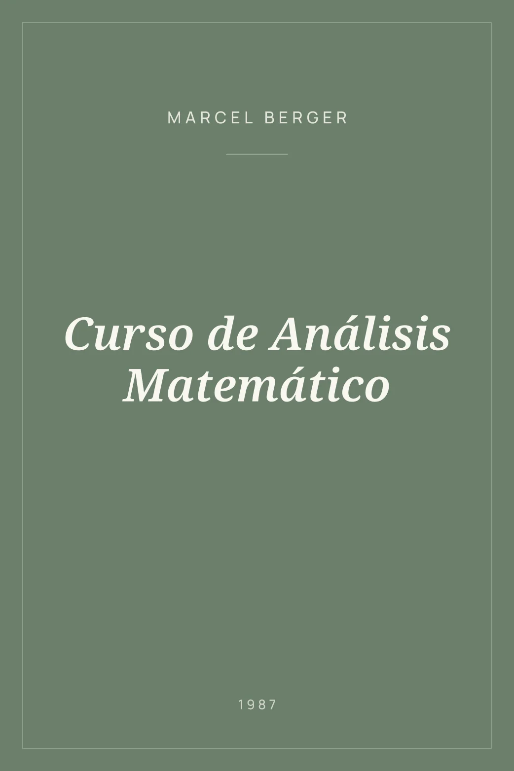 Portada de Curso de Análisis Matemático