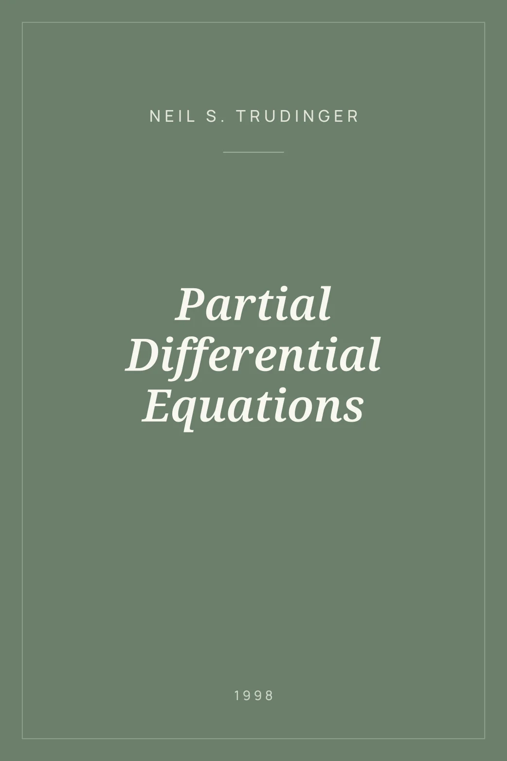 Portada de Partial Differential Equations
