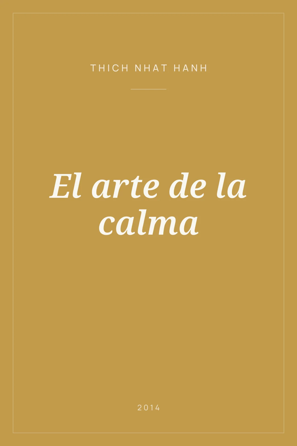 Portada de El arte de la calma