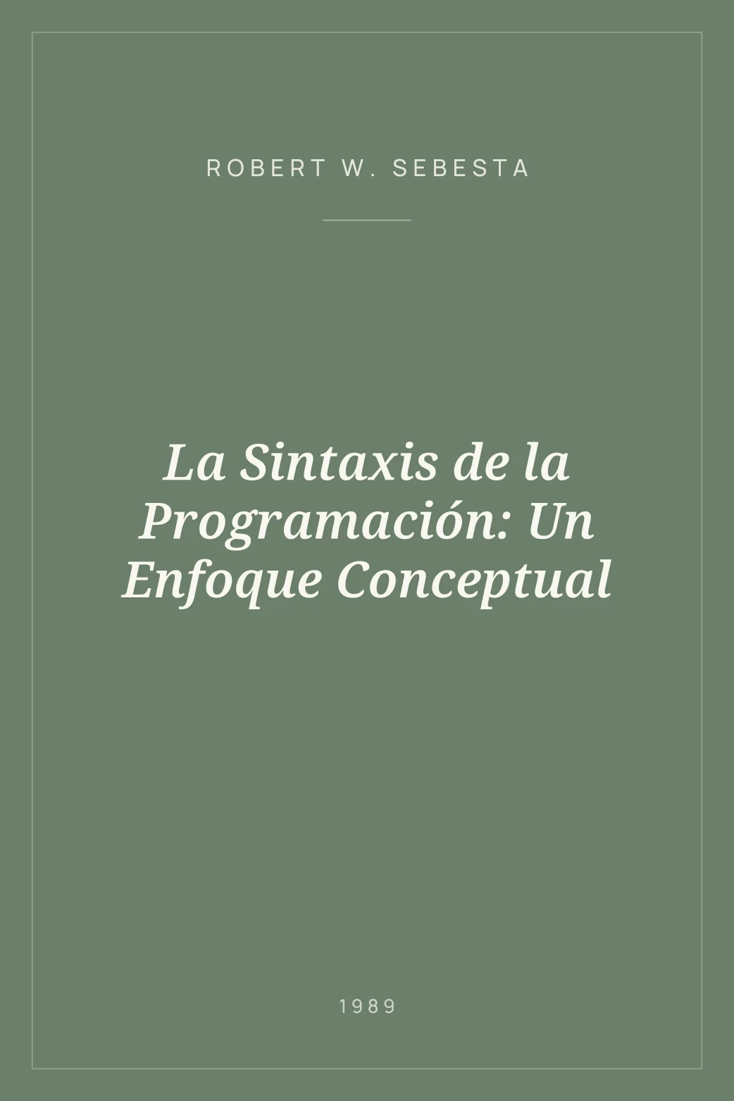 Portada de La Sintaxis de la Programación: Un Enfoque Conceptual