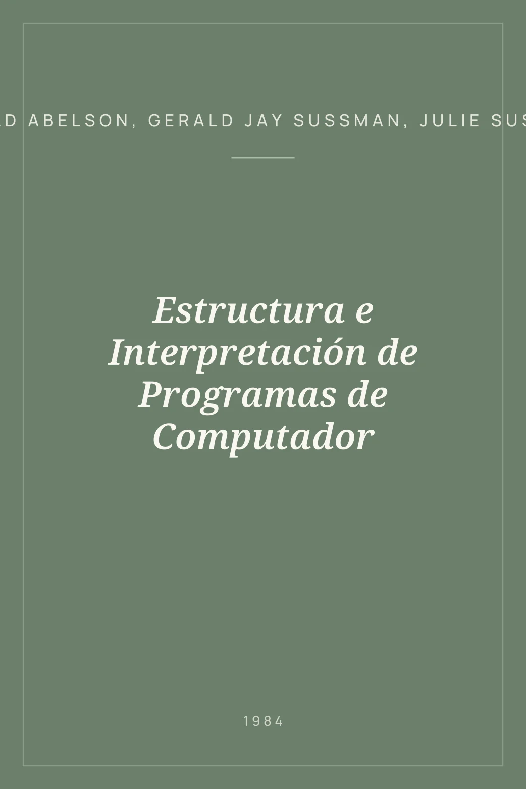 Portada de Estructura e Interpretación de Programas de Computador