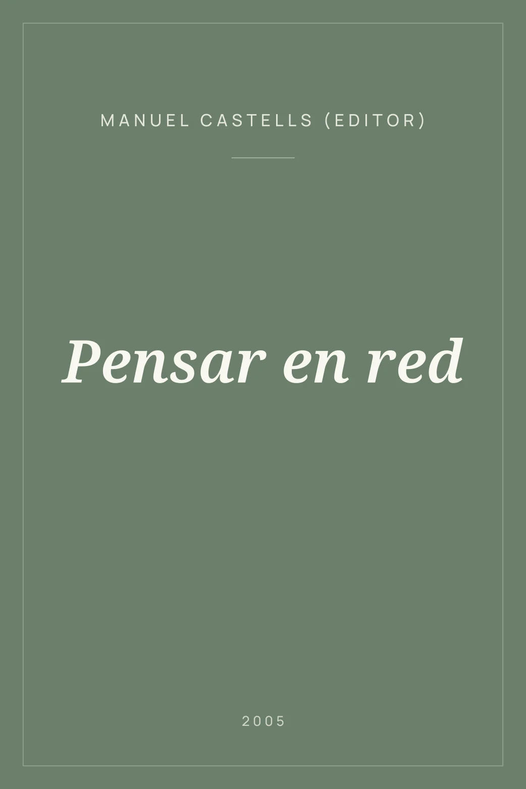 Portada de Pensar en red