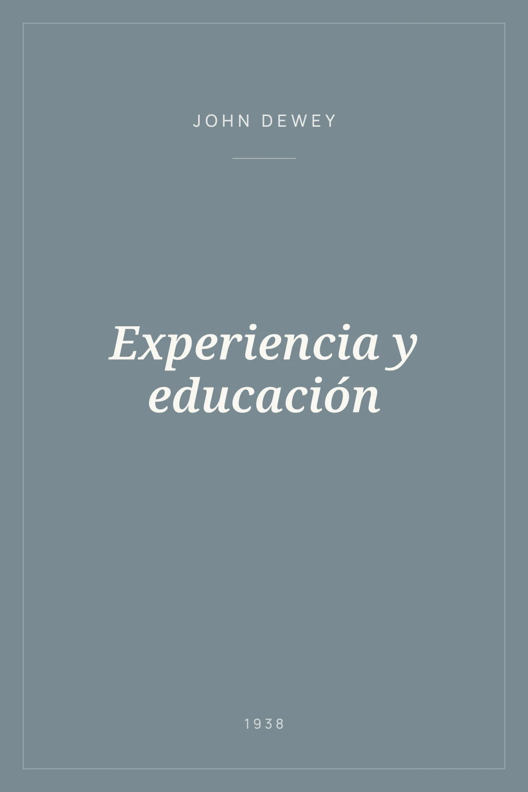 Portada de Experiencia y educación
