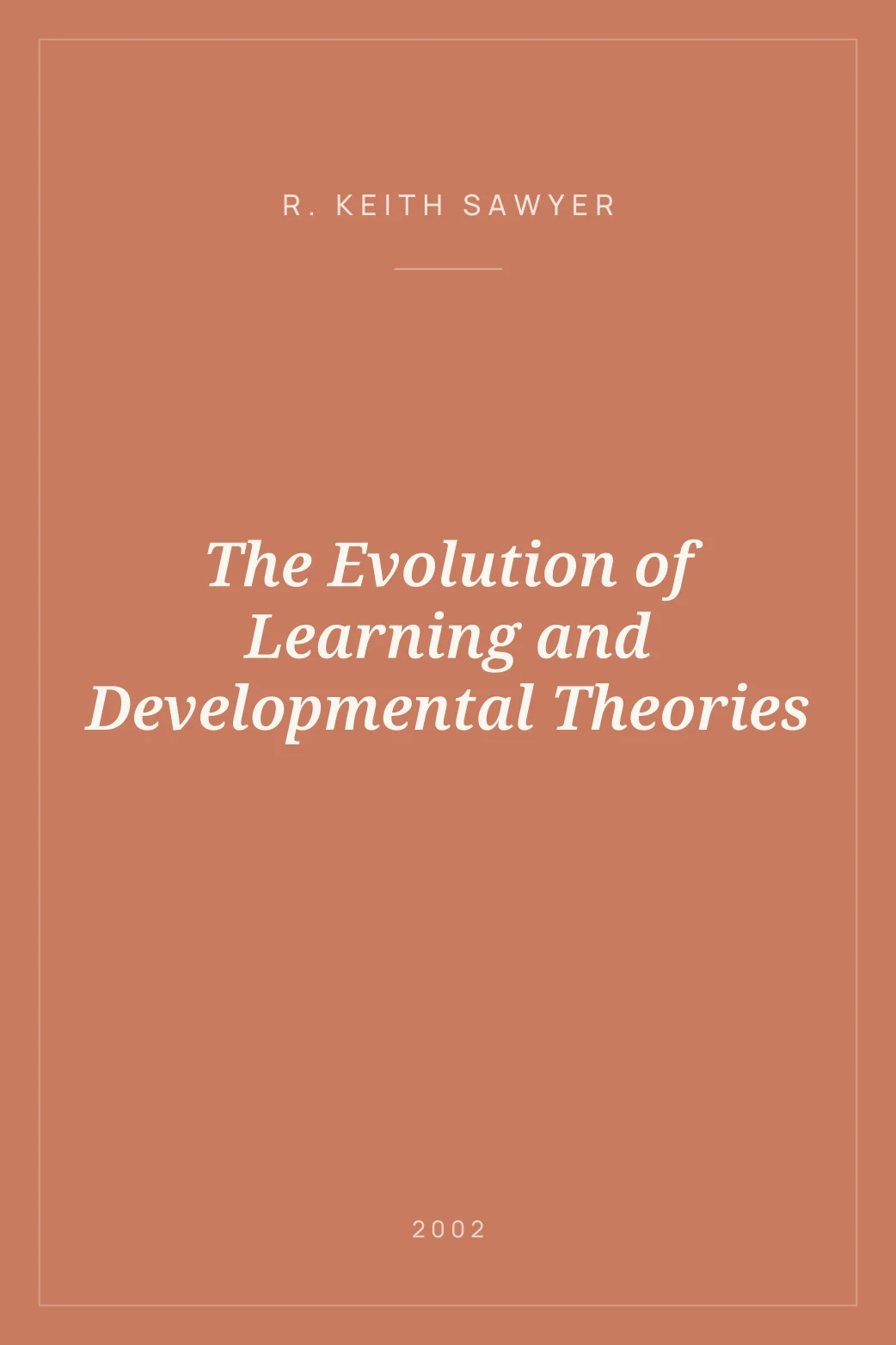Portada de The Evolution of Learning and Developmental Theories