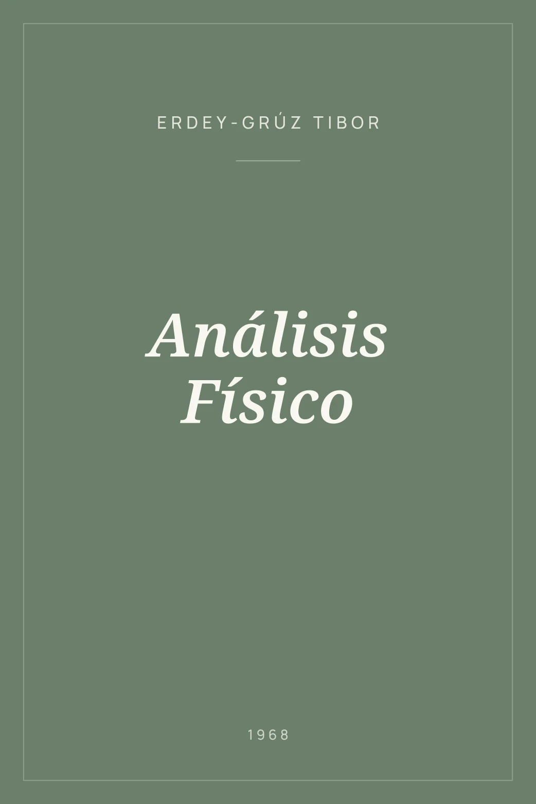 Portada de Análisis Físico