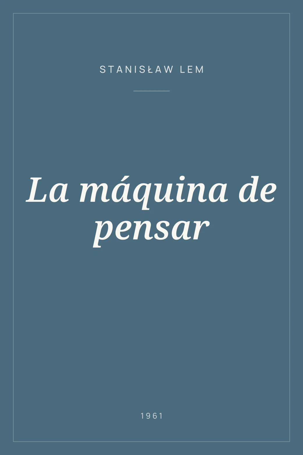 Portada de La máquina de pensar