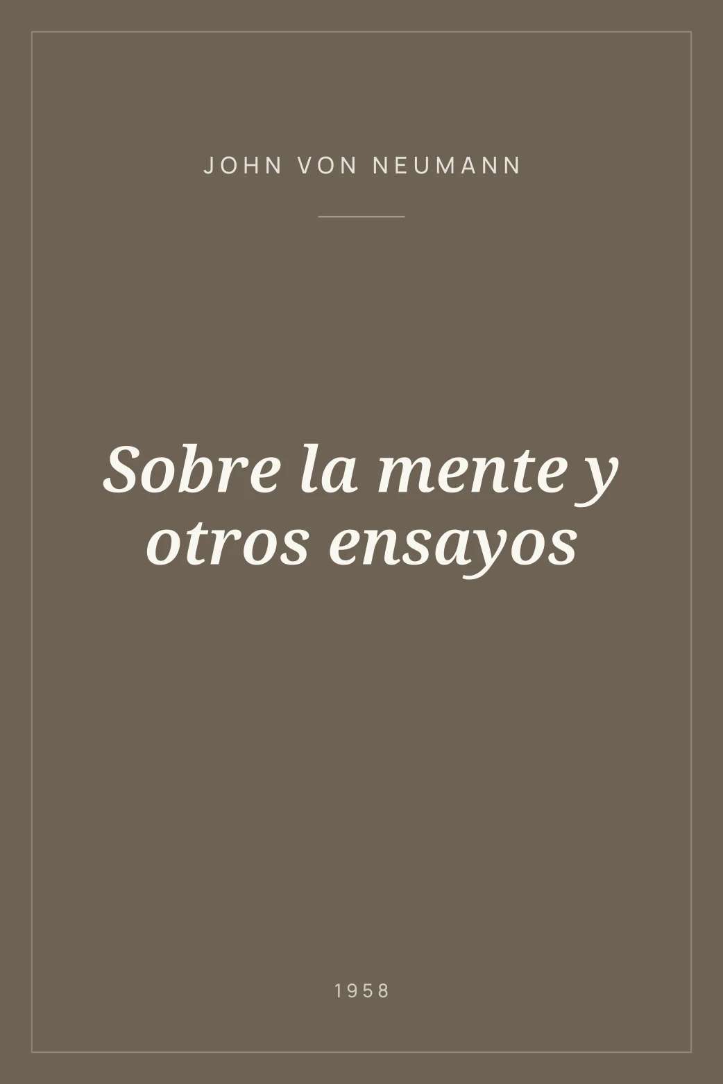 Portada de Sobre la mente y otros ensayos