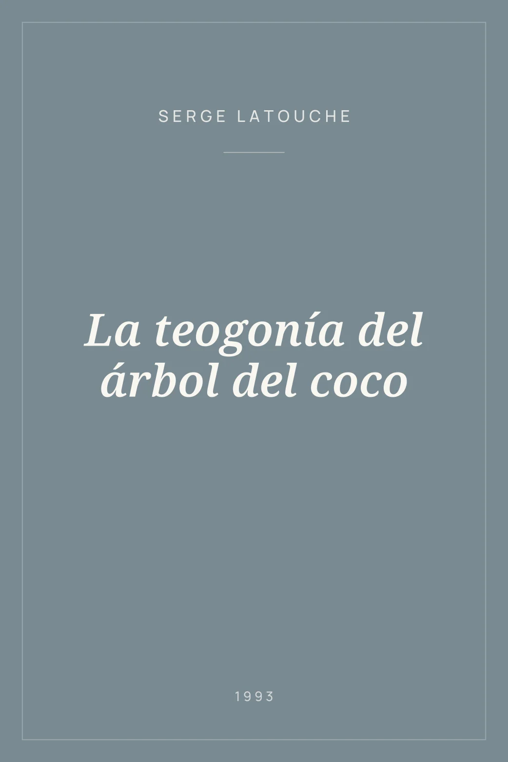 Portada de La teogonía del árbol del coco