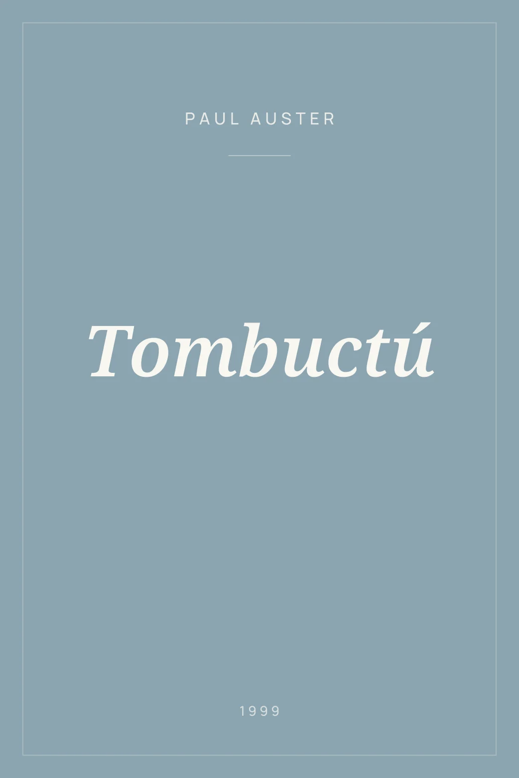 Portada de Tombuctú