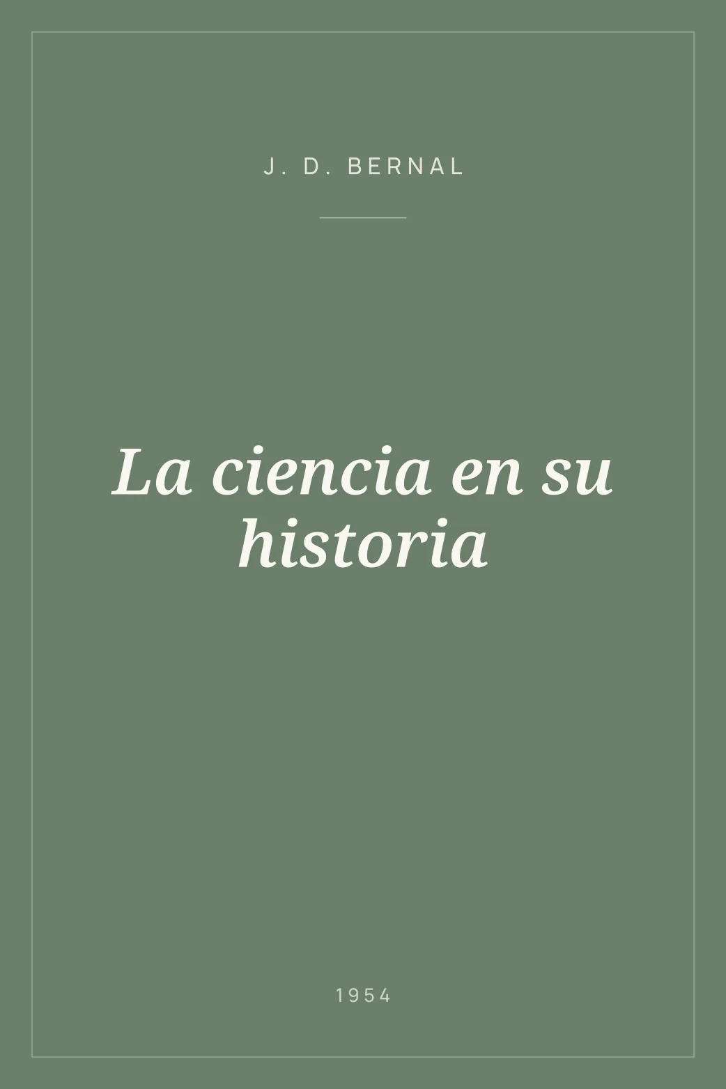 Portada de La ciencia en su historia