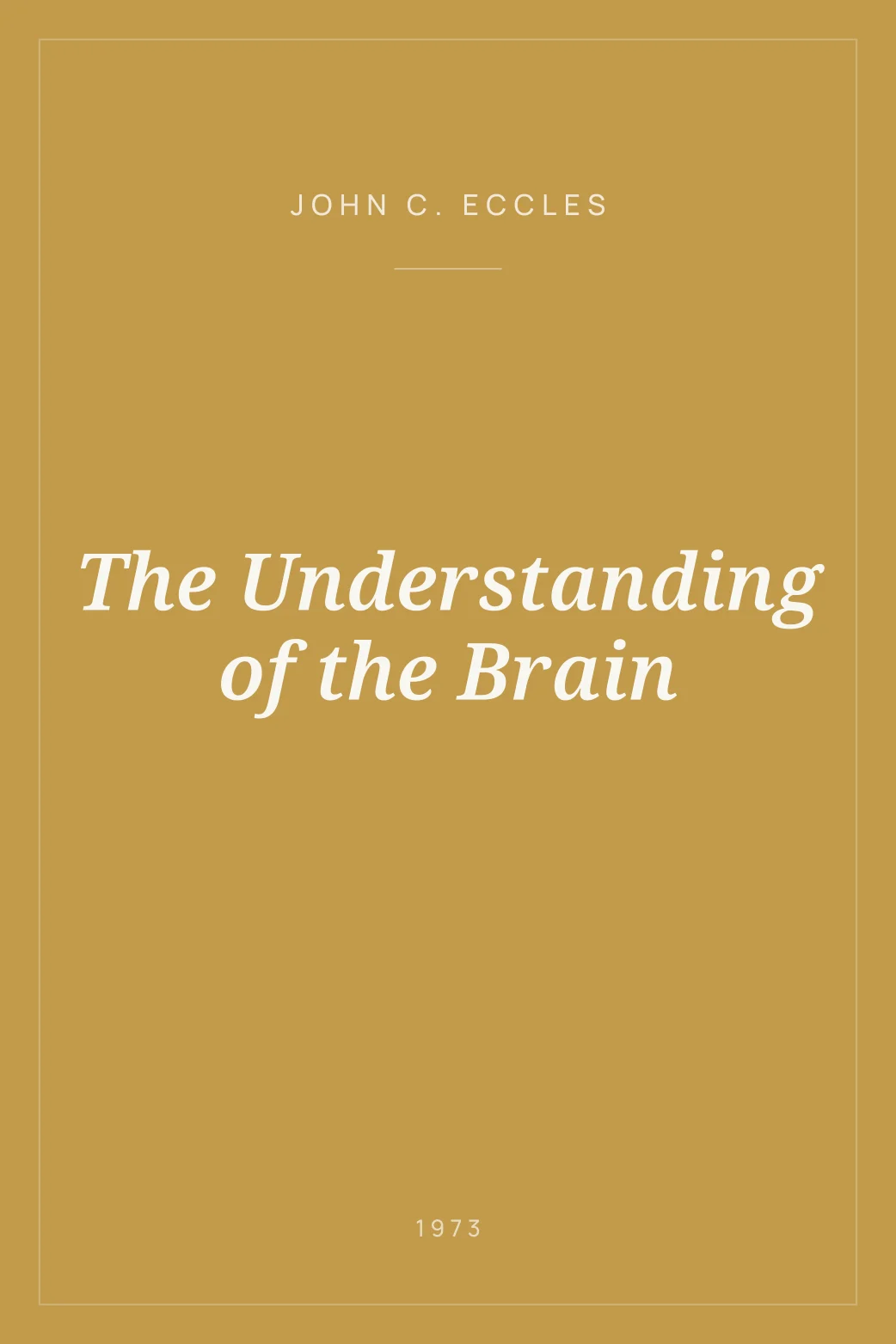 Portada de The Understanding of the Brain