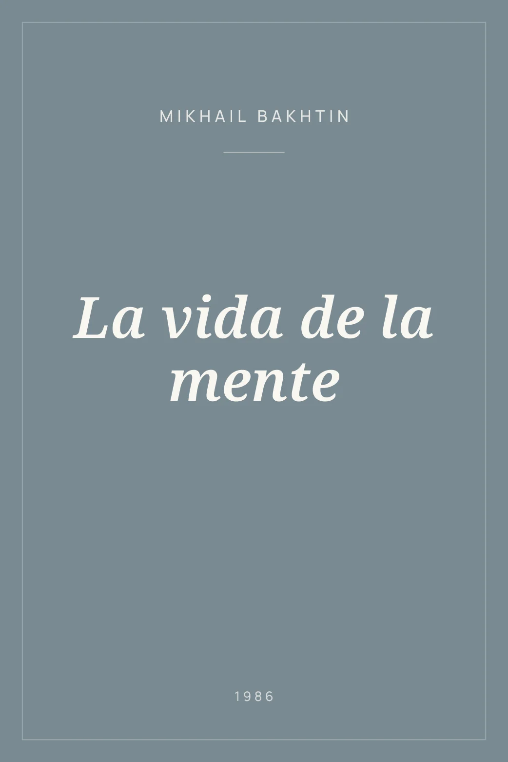 Portada de La vida de la mente