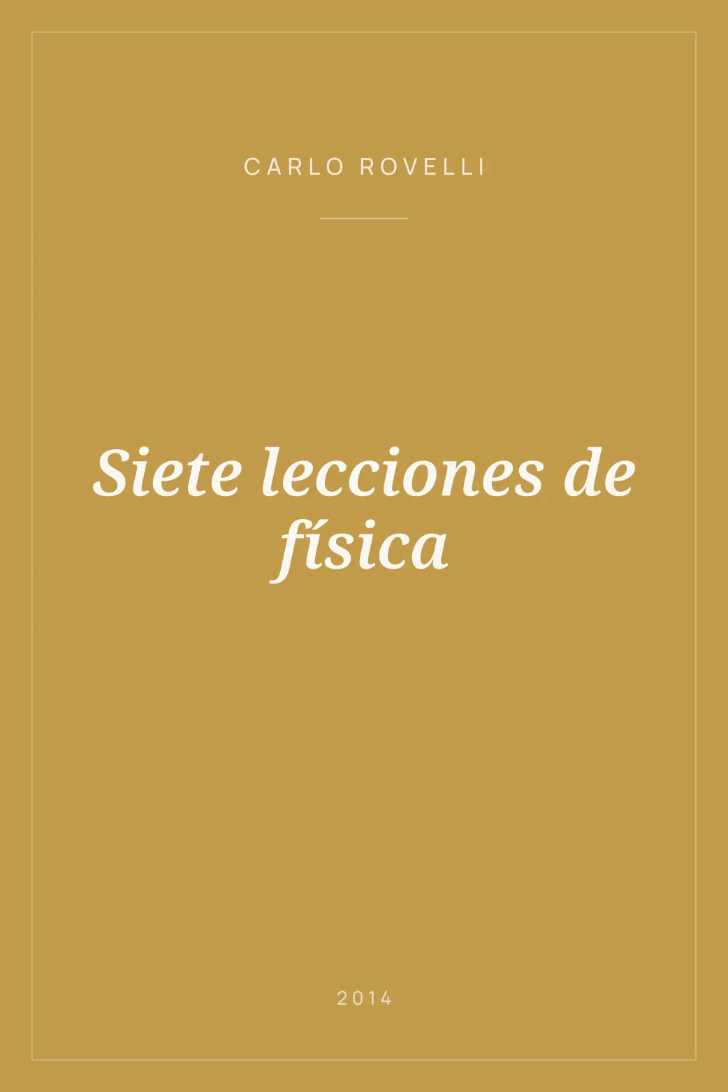 Portada de Siete lecciones de física