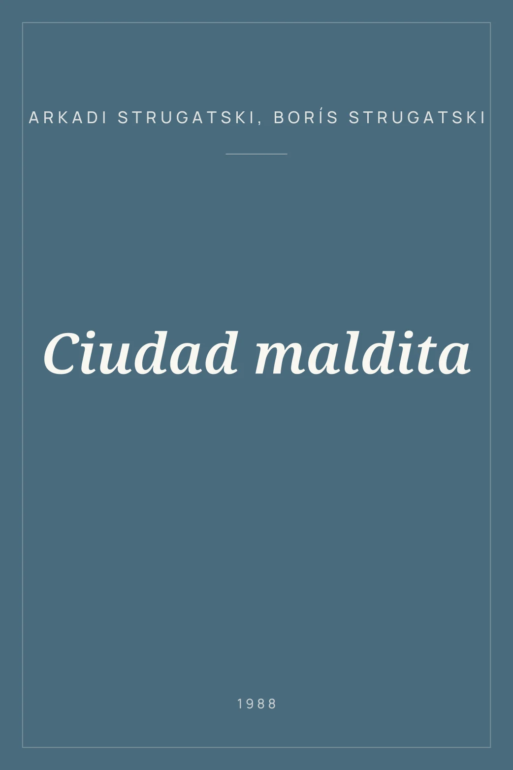 Portada de Ciudad maldita