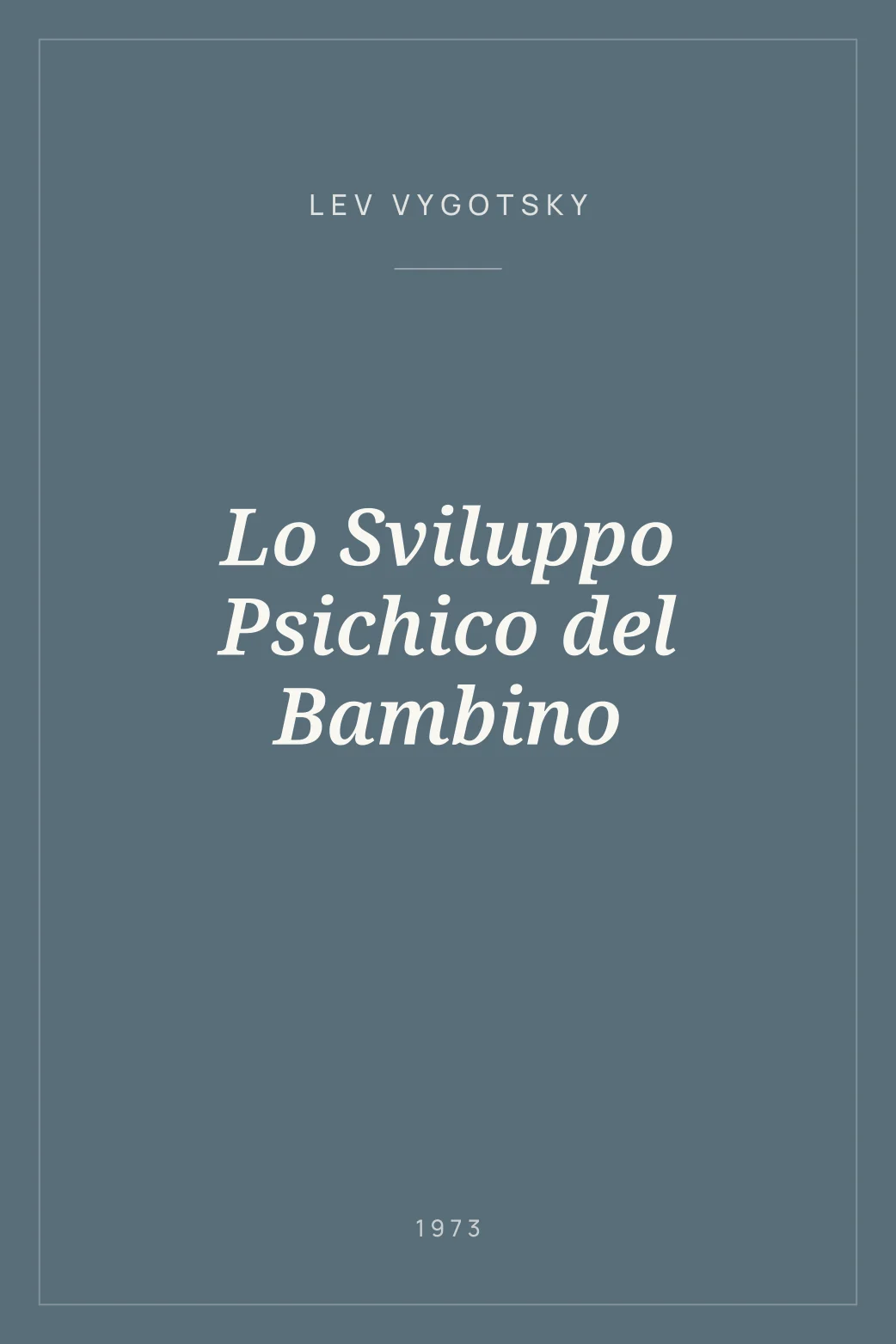 Portada de Lo Sviluppo Psichico del Bambino