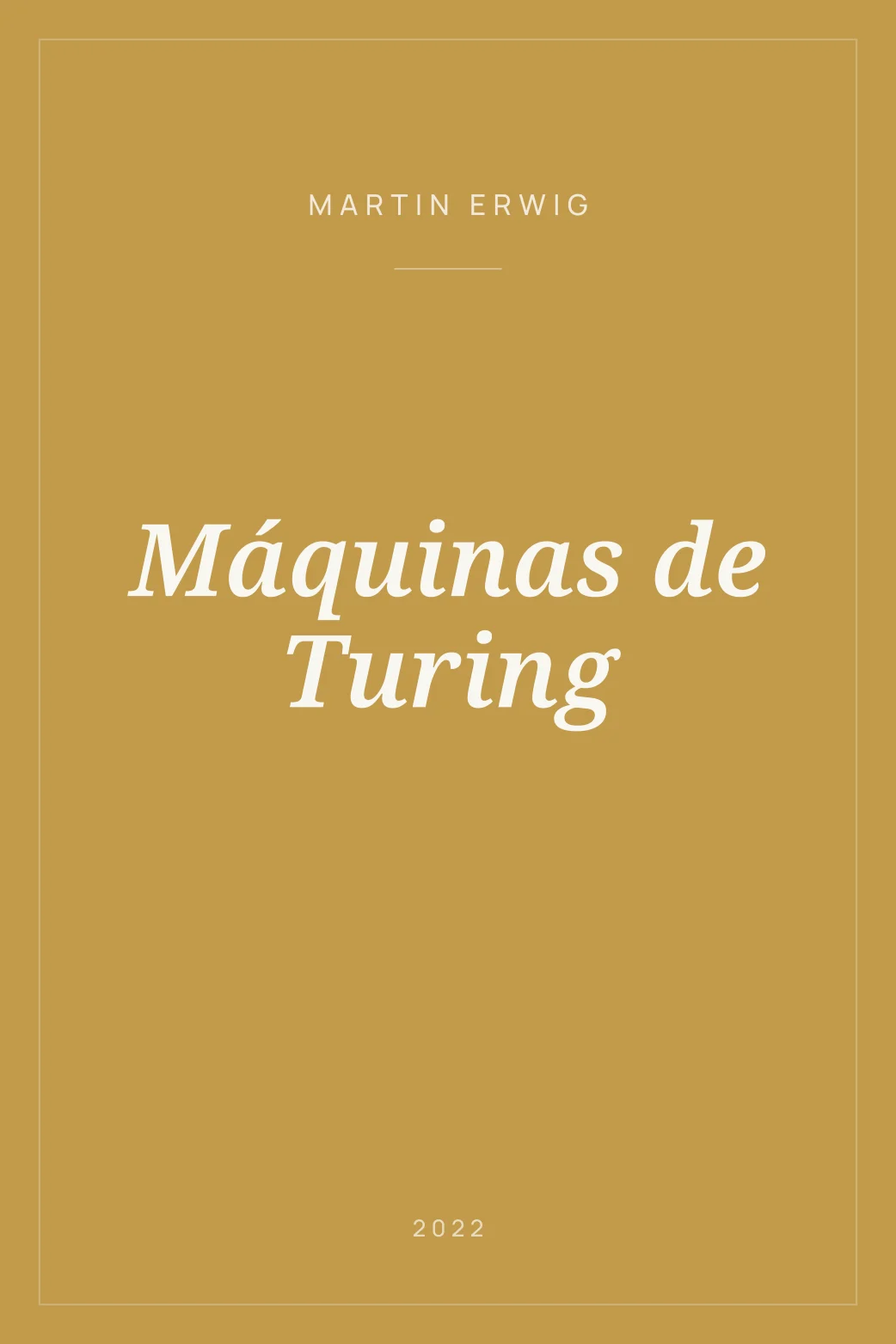 Portada de Máquinas de Turing